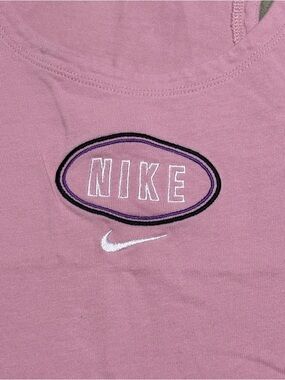 Nike Lilac Tank with Embroidered Oval Logo and White Swoosh